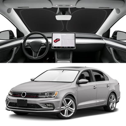 Custom Fit Windshield Sun Shade for VW Jetta 2011