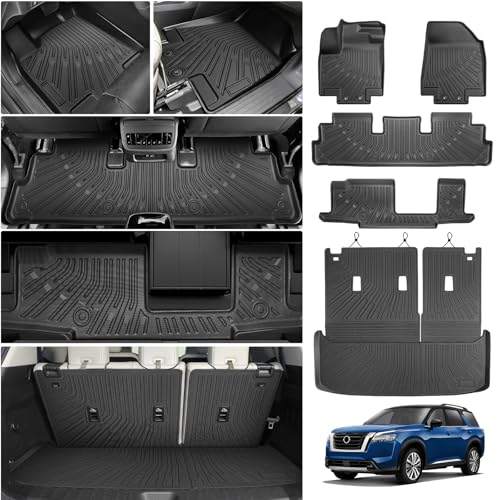Floor Mats and Cargo Liner Fit for Nissan Pathfinder 8 Seats 2022
