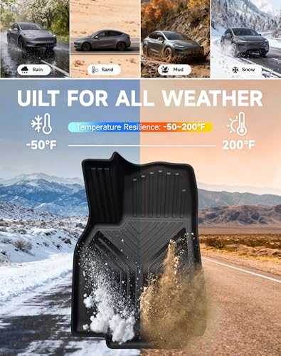 Premium Color TPE Floor Mats Custom Fit for Tesla Model Y Juniper 2025 2026