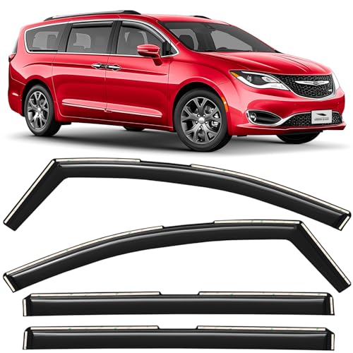 in Channel Extra Durable Rain Guards for Chrysler Pacifica 2017