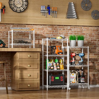 Small Wire 2 Shelves Pantry Metal Shelf Floor Organizer Under Desk