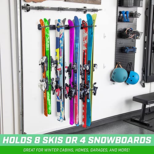 Wall Mounted Ski and Snowboard Storage Rack