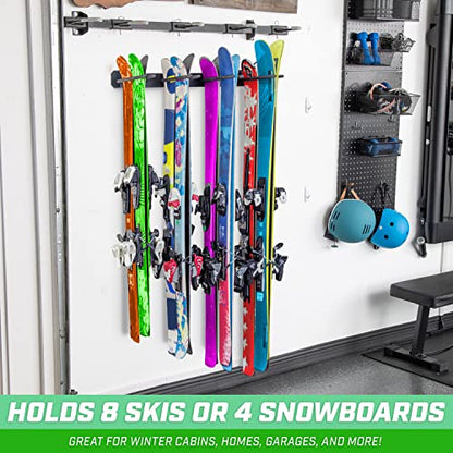 Wall Mounted Ski and Snowboard Storage Rack