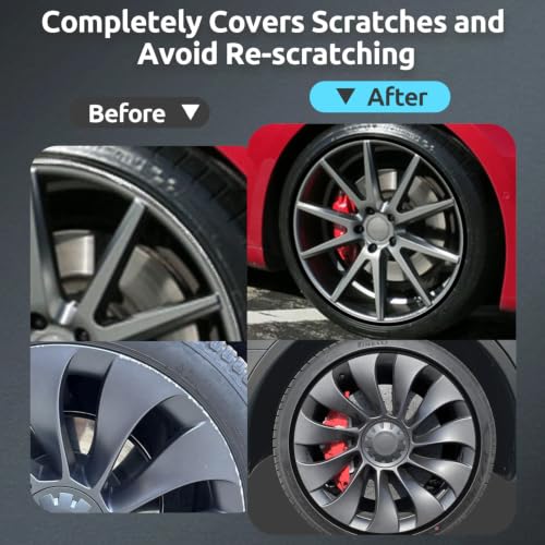 Automotive Alloy Wheel Rim Protector 21 Inch Alloy Rim Guards for Car Rims Compatible with Tesla Model 3 Model Y X S 21 Inch (4 Count)