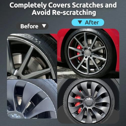 Automotive Alloy Wheel Rim Protector 21 Inch Alloy Rim Guards for Car Rims Compatible with Tesla Model 3 Model Y X S 21 Inch (4 Count)