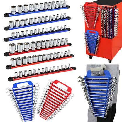 8 Piece Magnetic Socket and Wrench Organizer Set (8 Count)