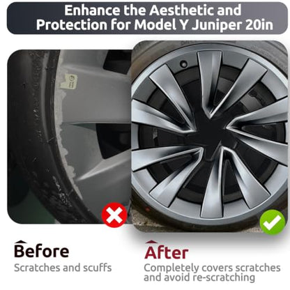 Rim Protector for Tesla 2025 2026 Model Y Juniper 20 Inch Helix Wheel Cover All