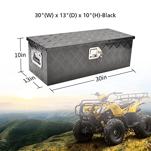30Inch Aluminum Tool Box 5 Bar Tread ToolBox for Truck Bed Car Outdoor