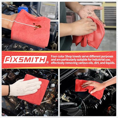 Shop Towels Red Microfiber Cleaning Cloth Bulk (200 Count)
