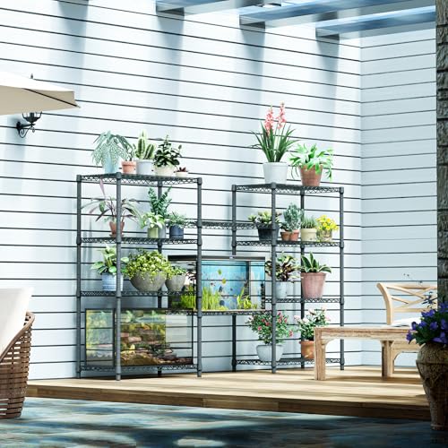 4 Tier Outdoor Metal Storage Shelving Unit