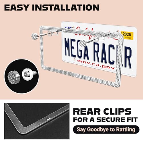 Sparkly Bling License Plate Frame for Women