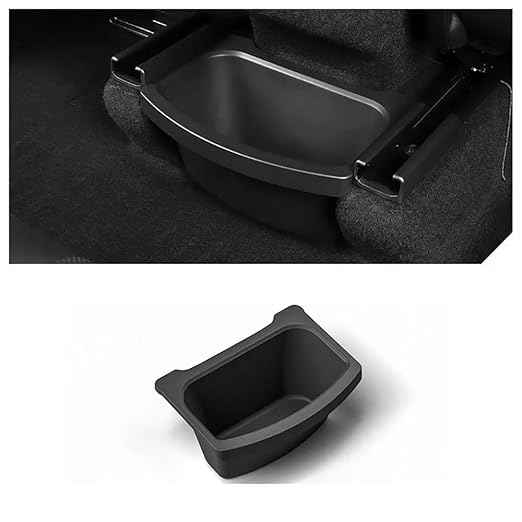 Compatble for Tesla Model Y Juniper 2025 2026 Rear Seat Storage Box Organizer Center Console Bins Backseat Trash Can Garbage Bag 1PC(Rear Seat Storage A)