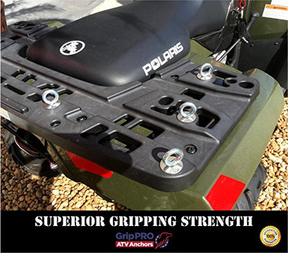 GripPRO ATV Lock & Ride Tie Down Anchors Fit Polaris RZR (8 Count)