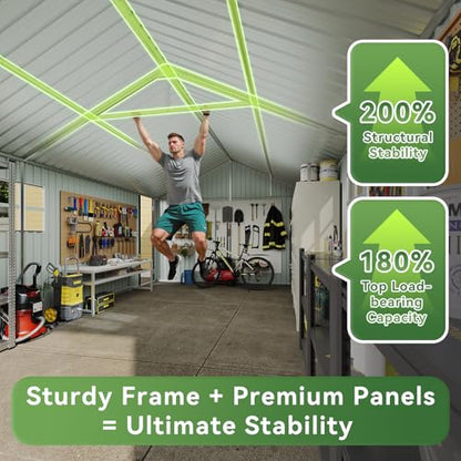 12'x20' Carport Shed Outdoor Metal Storage Sheds