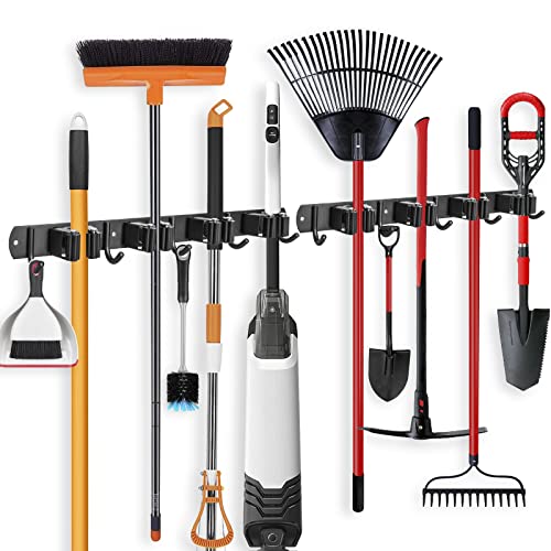 2 Pack Broom Holder Wall Mount (2 Count)