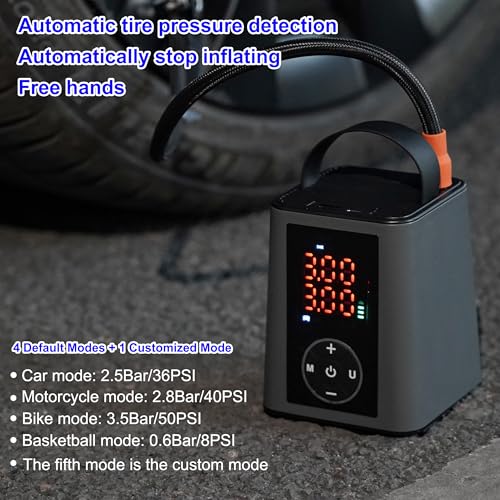 Tire Inflator Smart Fast Auto Tire Inflation 150 PSI 20000mAh Cordless Air Pump with Emergency Light for Outdoor SUV Car Motorcycle Bike Ball