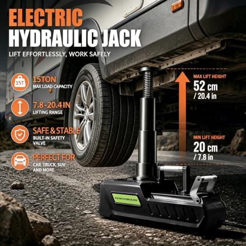15 Ton 12V Electric car Jack with LED