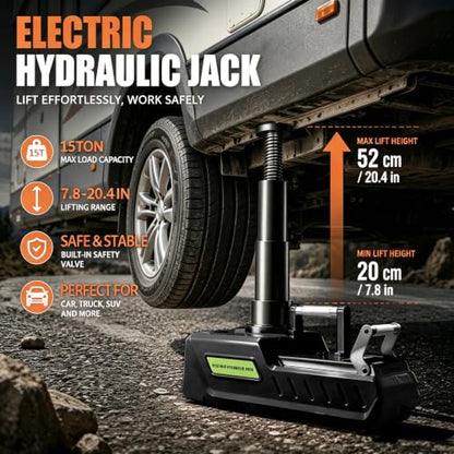 15 Ton 12V Electric car Jack with LED