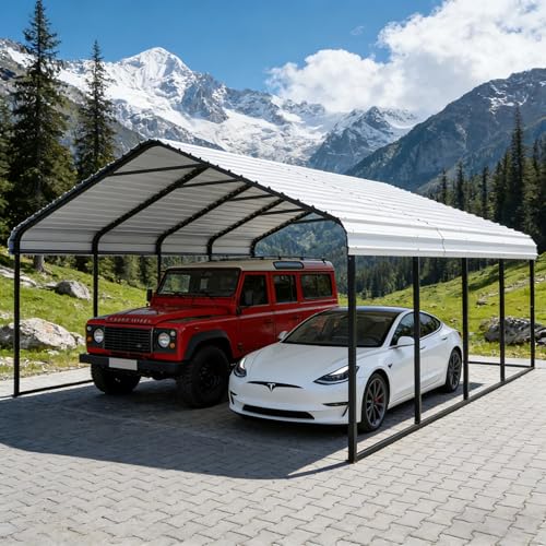 20x20 Carport Heavy Duty Galvanized Steel Garage