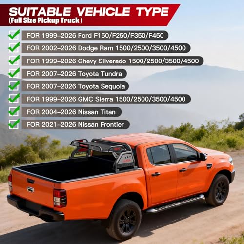 Roll Bar for Truck with Cargo Basket