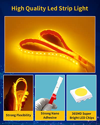 Amber Led Strip Light (4 Count)