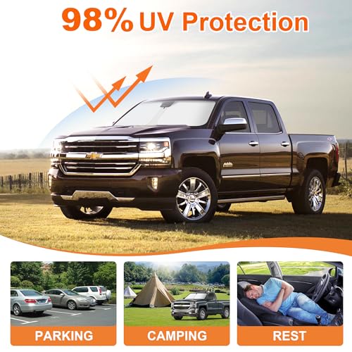 Foldable Front Windshield Sunshade fit for Chevrolet Silverado 2014