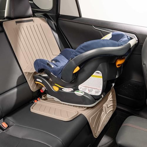 Child Car Seat Protector with Back Tan