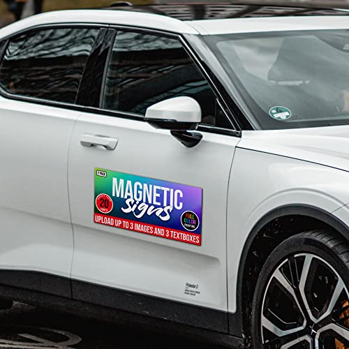 2 Pack Personalized Magnetic Signs for Vehicles