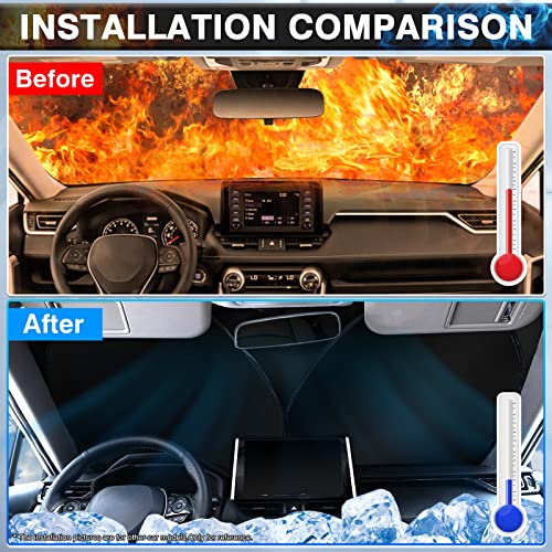 Windshield Flag Sun Shade Sun Visor Heat Shield for 2018