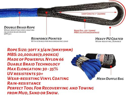 Kinetic Recovery Rope 3 (30 Foot)