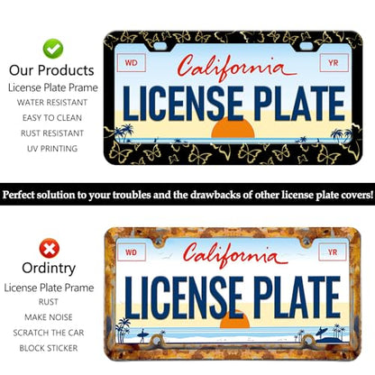 Golden Butterfly License Plate Frames
