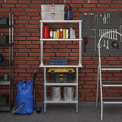 Stainless Steel Work Table with 2 Shelves