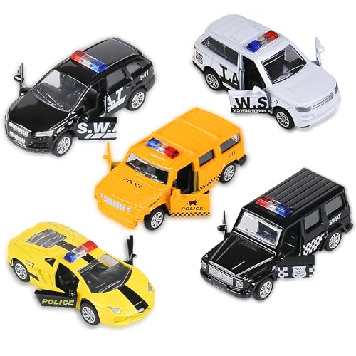 Die Cast Metal Toy Cars Open Doors (5 Count)