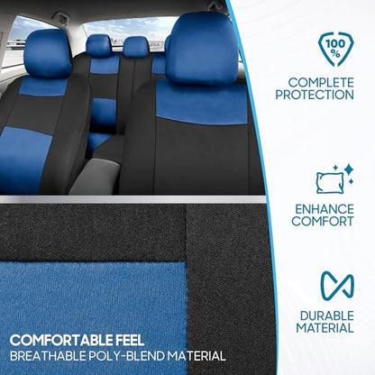 PolyPro Blue Car Seat Covers Full Set with 4
