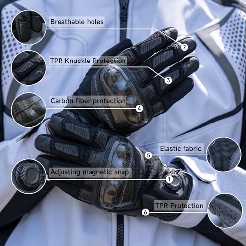 High Protection Motorcycle Gloves for Men