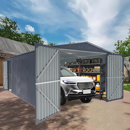 20x13ft Heavy Duty Outdoor Garage Metal Shed
