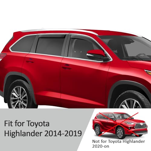 in Channel Extra Durable Rain Guards for Toyota Highlander 2014