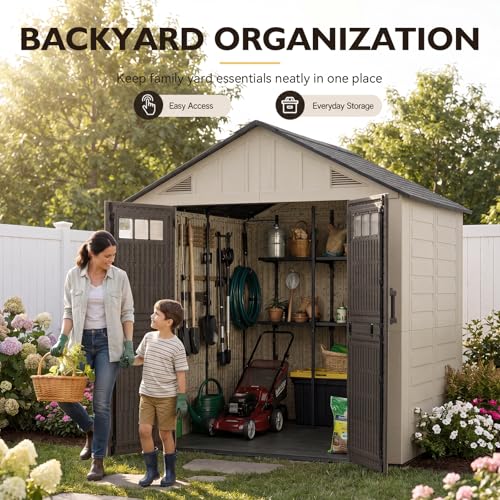 8x6 Ft Outdoor Storage Shed with Floor