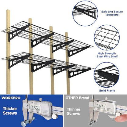 2 Pack 2x6FT Garage Wall Shelving