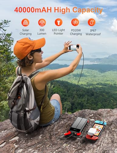 Solar Power Bank 40000mAh