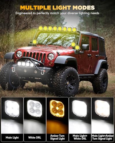 Color Play Series 3 Inch LED Pods Off Road Cube Lights (2 Count)