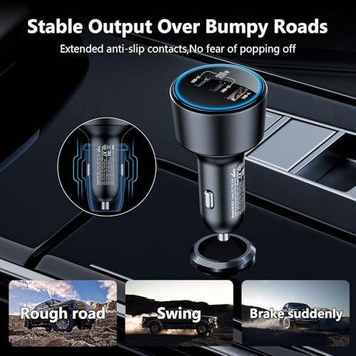 USB C Car Charger Fast Charging 200W