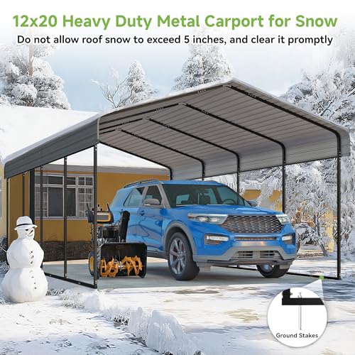 12 x 20 FT Heavy Duty Metal Carport