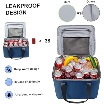 Car Trunk Organizer and Storage with Removable Leakproof Cooler Bag