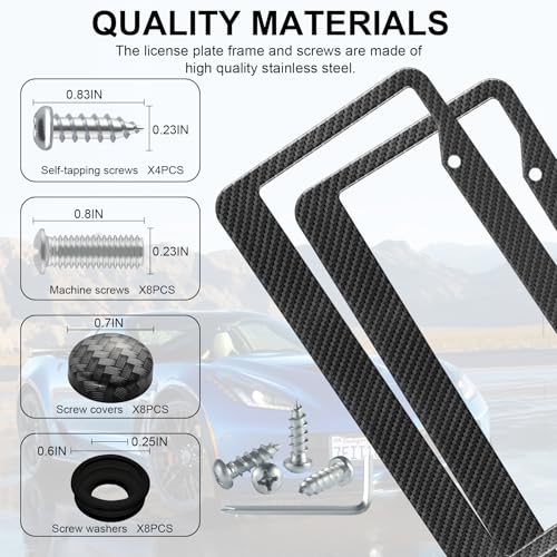 Carbon Fiber License Plate Frames