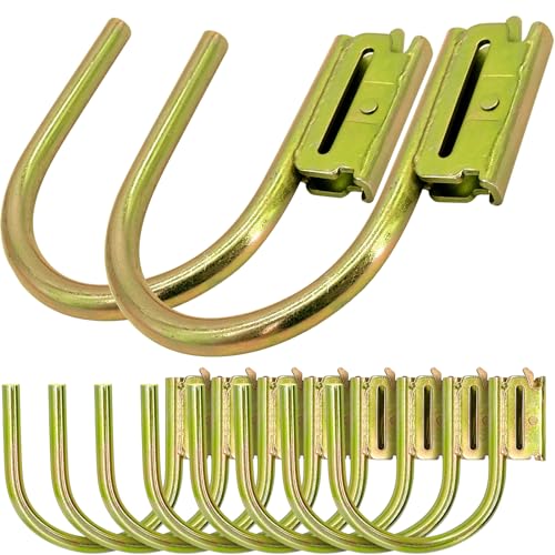 10PCS Heavy Duty E Track 5" J Hooks (6 Count)