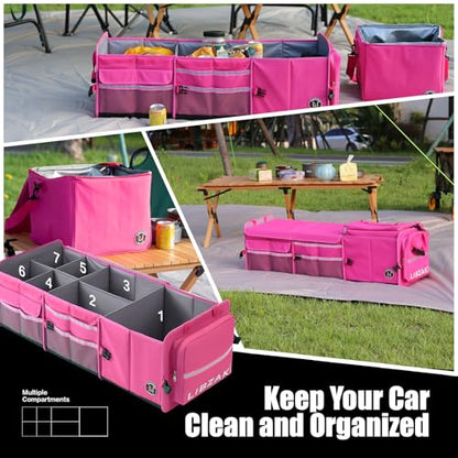 LIBZAKI Oversize 4 in 1 Car Trunk Storage Organizer