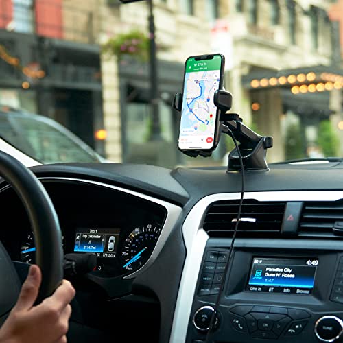 Car Charger Easy One Touch Wireless 2 Qi Charging Dashboard Phone Mount for iPhone
