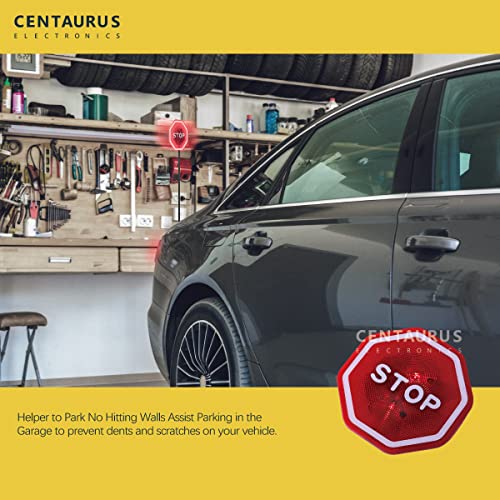 CENTAURUS Garage Parking Assist Led Flashing Garage Parking Sensor Perfect Target Indicator Parking Flashlight System with Adjustable Height Guide LED Stop Sign Bumper Sensor