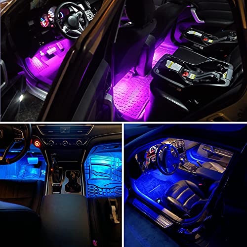 Car Interior Lights with APP Control 16 Million RGB Colors Strip Lights with Music Sync Mode and Multiple Scene Options for Cars Trucks SUVs